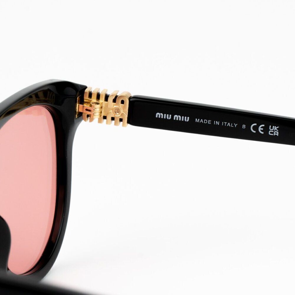 NEW Miu Miu MU12ZS 16K1D0 Black Red Phantos Unisex Sunglasses 0MU 12ZS - Picture 8 of 11